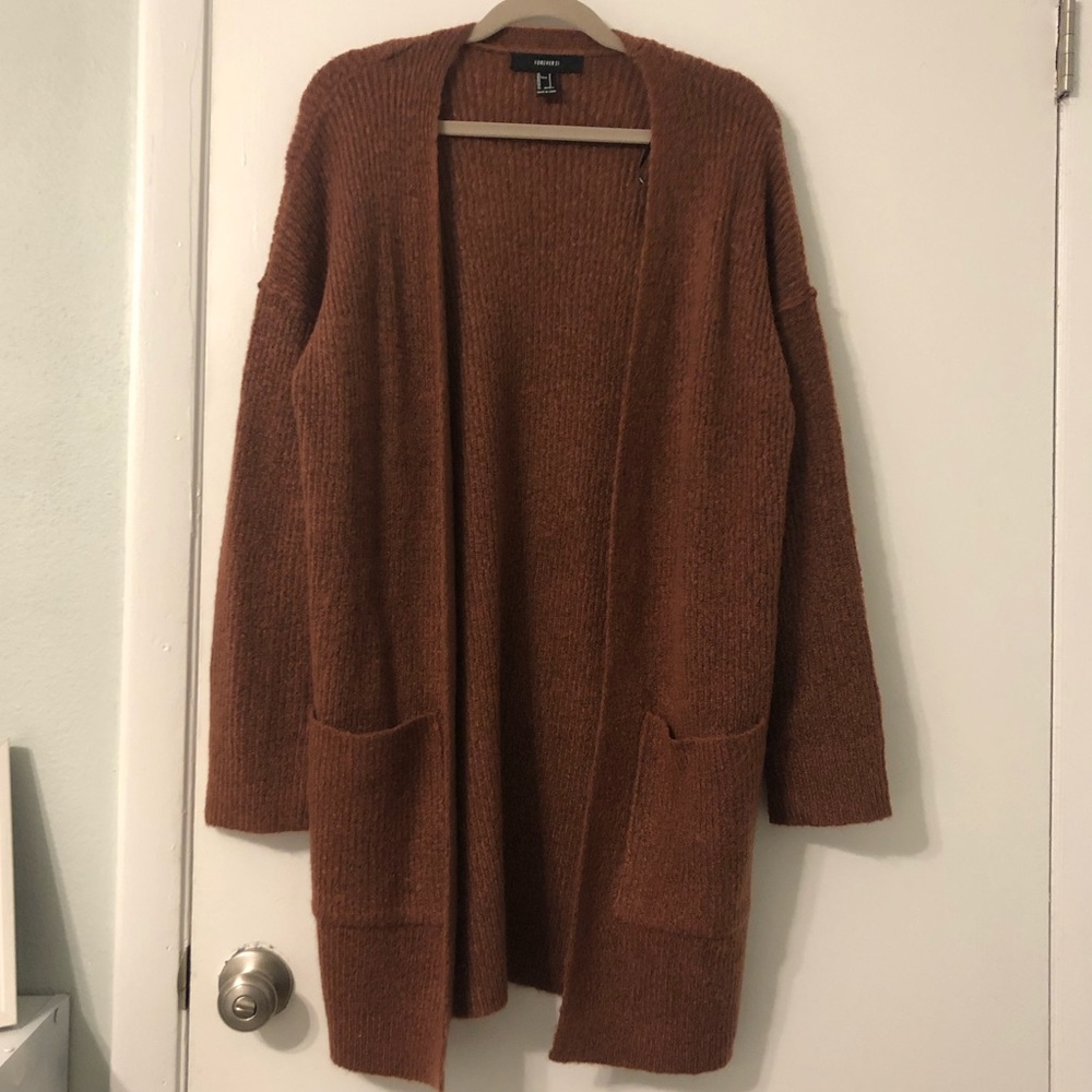 Rust Cardigan Duster.